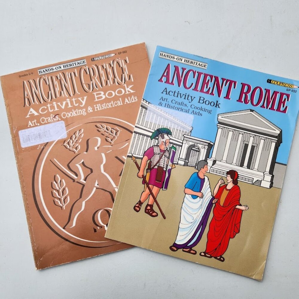 Ancient Rome Greece Hands-On Heritage Book Bundle Art, Crafts, Cooking, History